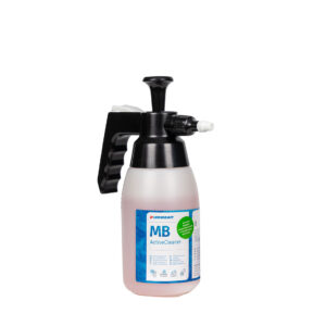 Spray-pumppupullo Novosan Urimat MB-ActiveCleaner-pesuaineelle. Väri: valkoinen. Tuotenumero: 80018.