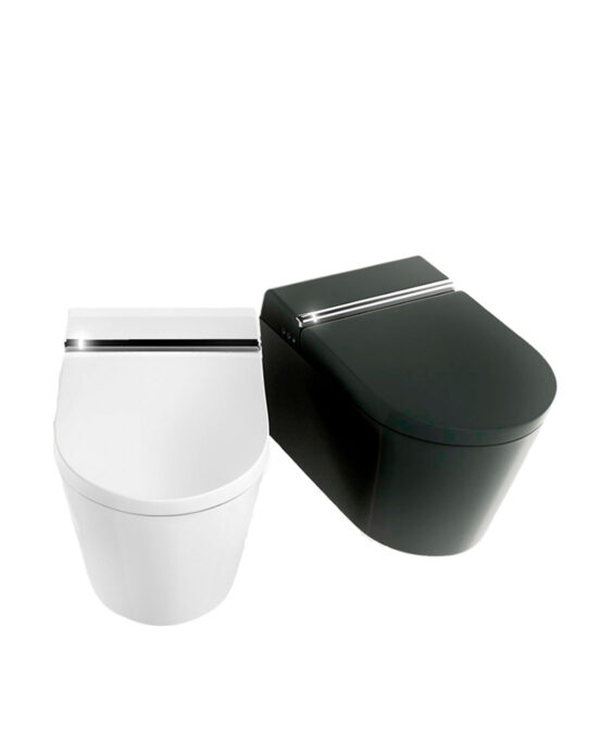 Hygea äly-WC-istuin. Kaksi värivaihtoehtoa: valkoinen ja musta.