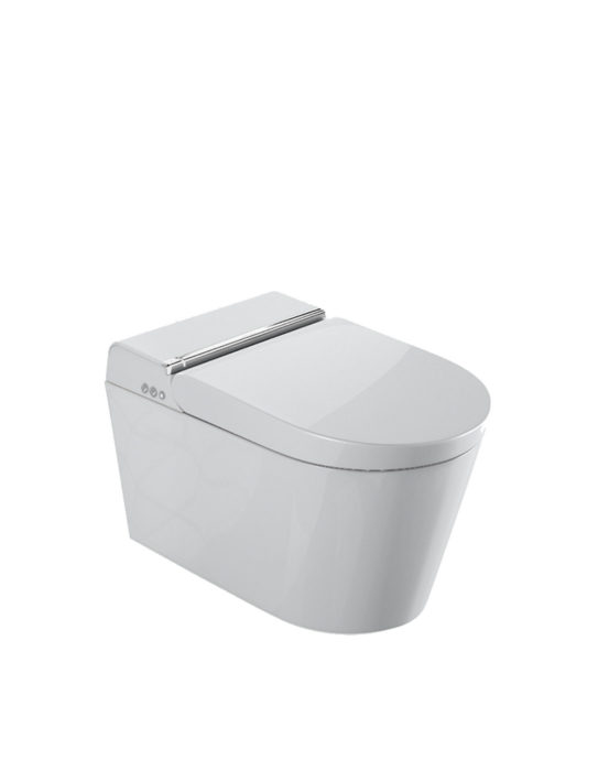 Novosan Hygea äly-WC-istuin. Väri: kiiltävä valkoinen. Tuotenumero: HY01GLS01BWH.