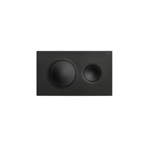 Novosan, Viega Visign for Style 20 -huuhtelupainike. Väri: musta. Muotoilu: suorakaide ja kaksi pyöreänmuotoista painiketta.