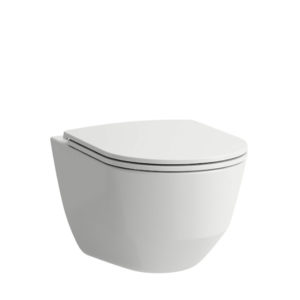 Novosan, Laufen Pro Compact-WC-istuin viistosti sivusta. Väri: valkoinen. Tuotenumero: 8209654000001.