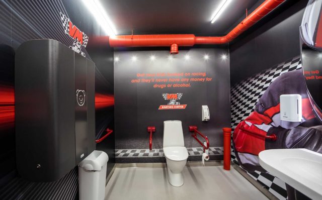Novosan, VM Karting Center, esteetön WC-tila
