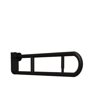 Novosan, Pito, Classic-sarja, suora ylöspäin kääntyvä tukikaide/kahva. Tukikahvassa on pidike WC-paperirullalle. Väri: musta, RAL9005.