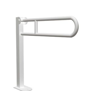 Novosan, Pito, Classic-sarja, suora ylöspäin kääntyvä tukikaide/kahva WC-istuimelle.Tukikaide on jalkamalli. Väri: mattavalkoinen, RAL9016.