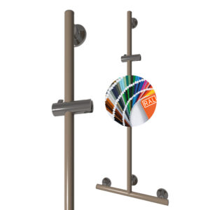 Novosan Pito Deluxe -suihkukaide T-tukitangolla. Väri: RAL1019. Korkeus 120 cm.