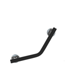 Tukikahva 45° kulma, kromiset nupit. Malli: Novosan, Pito-Deluxe, INOX. Väri: RAL9005, musta. Koko 25 x 25 cm.