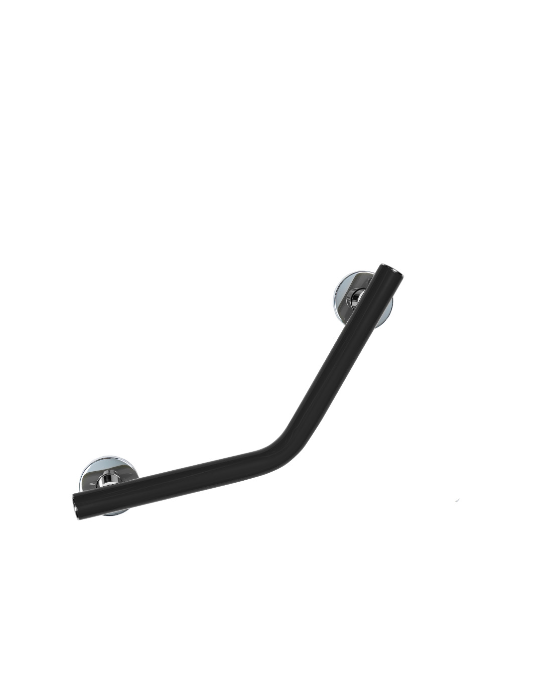 Tukikahva 45° kulma, kromiset nupit. Malli: Novosan, Pito-Deluxe, INOX. Väri: RAL9005, musta. Koko 25 x 25 cm.