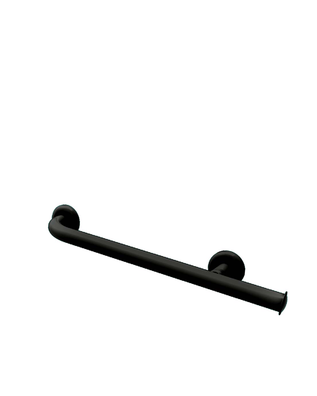 Pito-tukikahva, WC-paperitelineellä, Classic, musta, L 53 cm