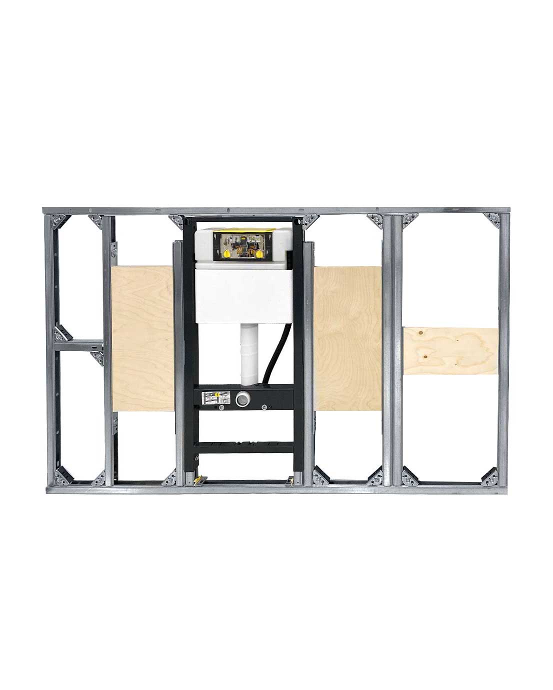 Novosan asennusvalmis WC-elementti, LE, WC-elementti tukikahvoille ja-kaiteille.