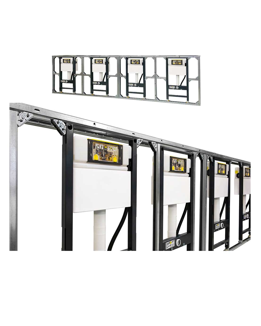 WC-elementit, 4kpl, asennusvalmis kokonaisuus.