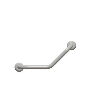 Seinään kiinnitettävä Pito-tukikahva 45 asteen kulmalla. Väri: RAL 7035, antibakteerinen.