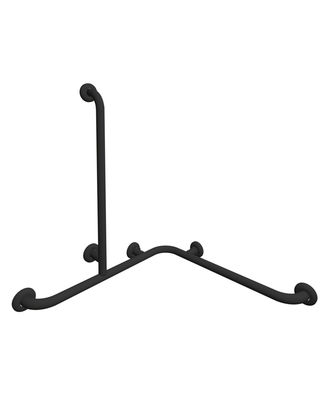 Pito Classic-kulmatukitanko vertikaalisella lisäkahvalla, korkeus 70 cm. Väri: musta. Koko: 70×70 cm.