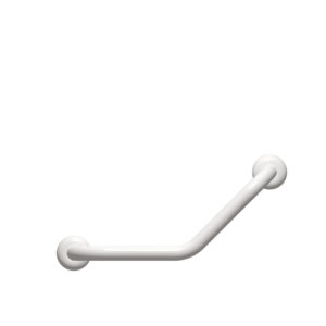 Seinään kiinnitettävä Pito-tukikahva 45 asteen kulmalla. Väri: valkoinen.