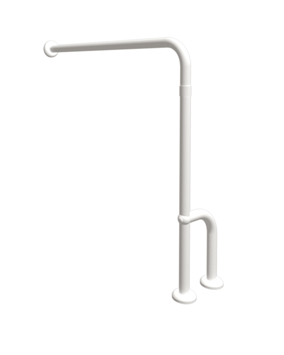 Pito-tukikaide, jalallisella lisätuella, Classic, valkoinen, koko: L 80x80 cm