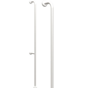 Pito-tukikahva, seinä- ja lattiakiinnityksellä, Classic, valkoinen, koko: L 180x15 cm.