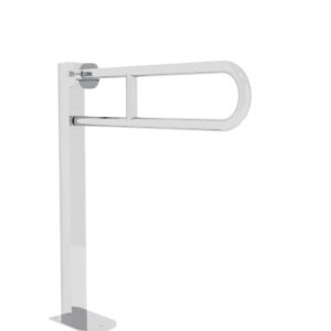 Pito-tukikaide, jalkamalli, lattiakiinnitys, RST-teräs, kiiltävä, 80x80 cm