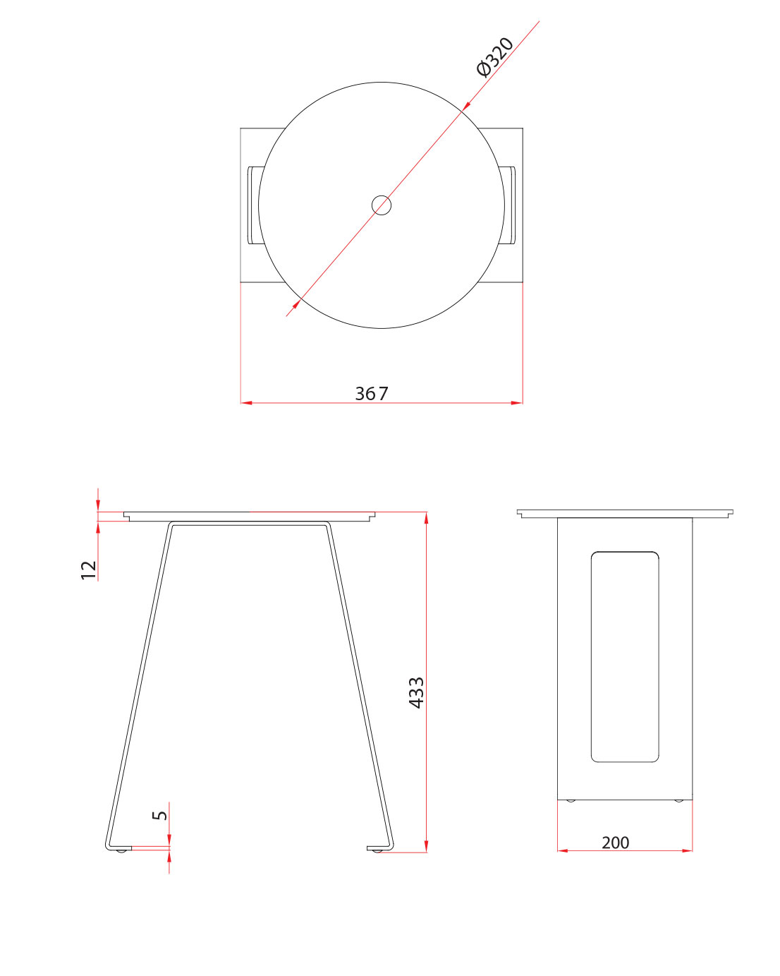 Pito-suihkujakkara, musta, ø 32 cm - Image 4