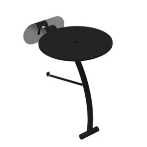 Novosan Pito taittuva suihkutuoli tukijalalla. Tuotenumero: GIO-X816P/31. Väri: matta musta.