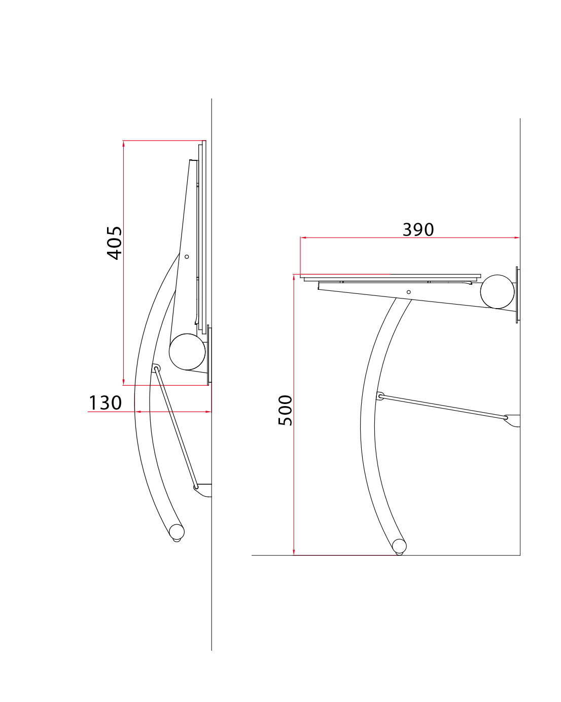 Pito-suihkutuoli tukijalalla, taittuva, musta, ø 32 cm - Image 5