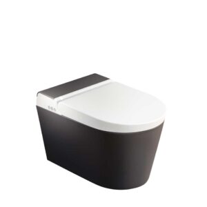 Novosan Hygea äly-WC-istuin, pesevä seinä-WC-istuin, väriyhdistelmä. WC-istuimen värit: mattavalkoinen, antrasiitti.