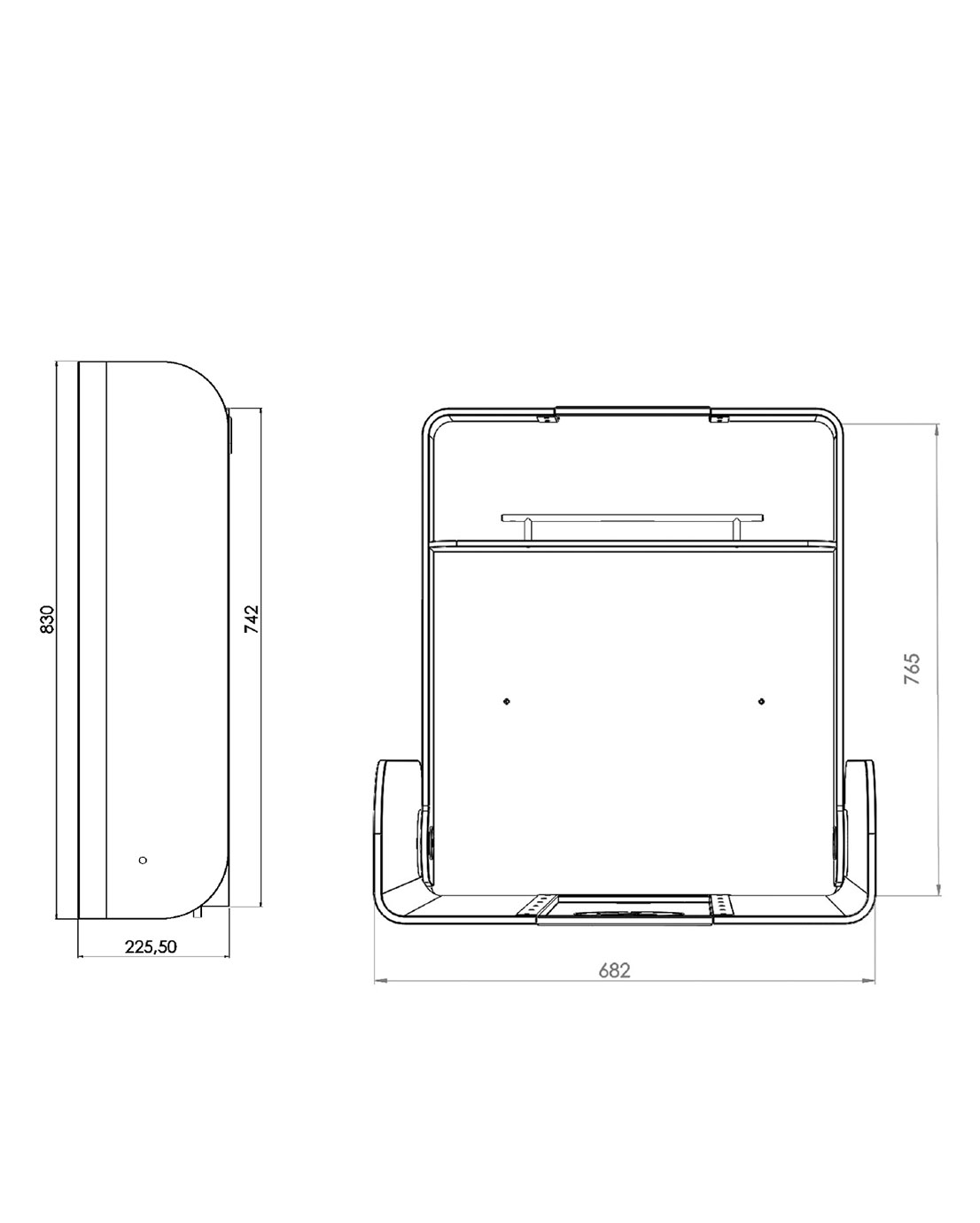 KAWAmaxi-lastenhoitopöytä, valkoinen - Image 4