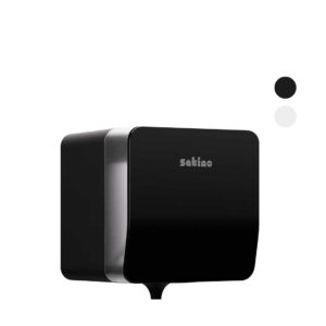 Novosan HYGINITY-käsipyyhepaperiannostelija, keskisyöttö. Väri: musta. Tuotenumero: 333417.