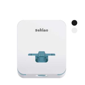 Kuva suoraan edestä: Novosan HYGINITY-hygieniatuoteannostelija naisille, FemCare. Väri: valkoinen. Tuotenumero 333442.