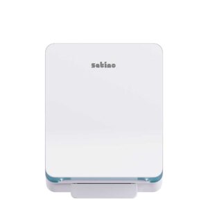 Suoraan edestä kuvattu: Novosan HYGINITY-käsipyyhepaperiannostelija, autocut. Väri: valkoinen. Tuotenumero: 333418.