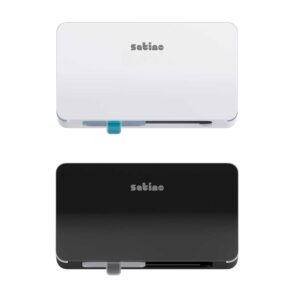 Novosan HYGINITY-WC-paperiannostelija, kahdelle WC-paperirullalle. Värit: valkoinen ja musta. Tuotenumerot: 333426, 333427.