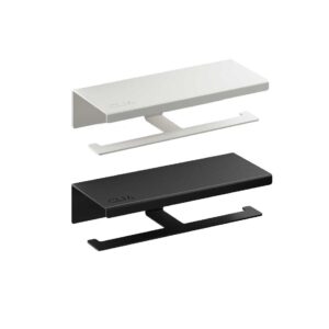 Novosan CLIA WC-paperiteline kahdelle rullalle, mattamusta ja mattavalkoinen. Tuotekoodit: G012-0002, G012-0001.